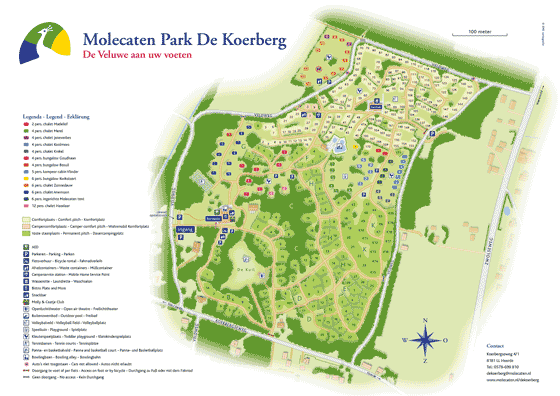 Plattegrond camping Molecaten Park De Koerberg - geplaatst door Huurtent.be