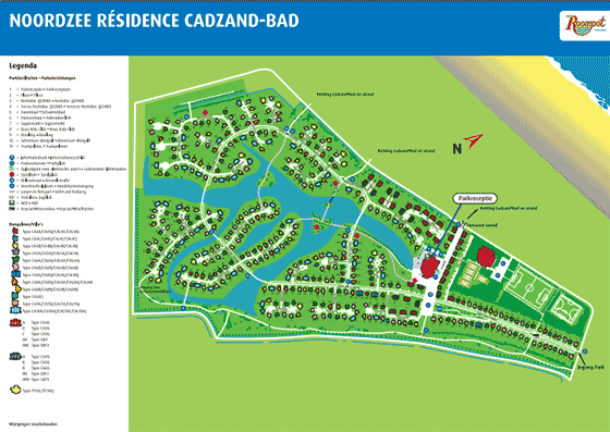 Plattegrond Noordzee Résidence Cadzand-Bad - geplaatst door Huurtent.be