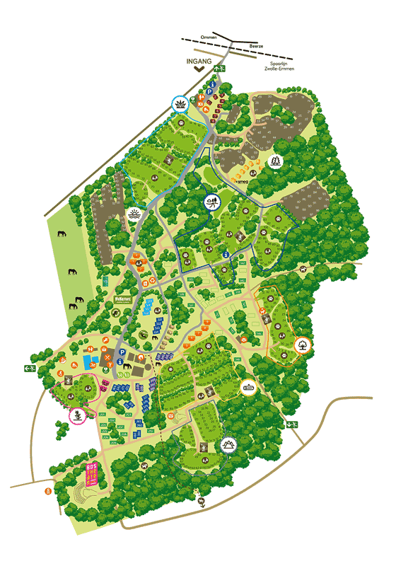 Plattegrond camping Ommerland - geplaatst door Huurtent.be