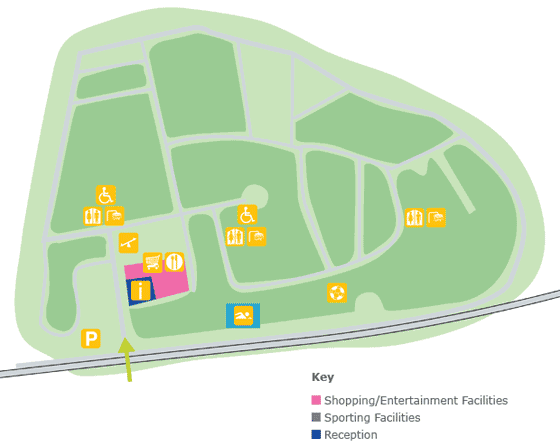 Plattegrond camping Orbitur Guincho - geplaatst door Huurtent.be
