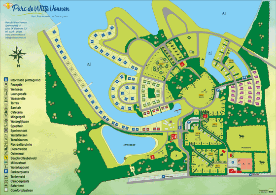 Plattegrond camping Parc De Witte Vennen - geplaatst door Huurtent.be Plattegrond camping Parc De Witte Vennen - geplaatst door Huurtent.be