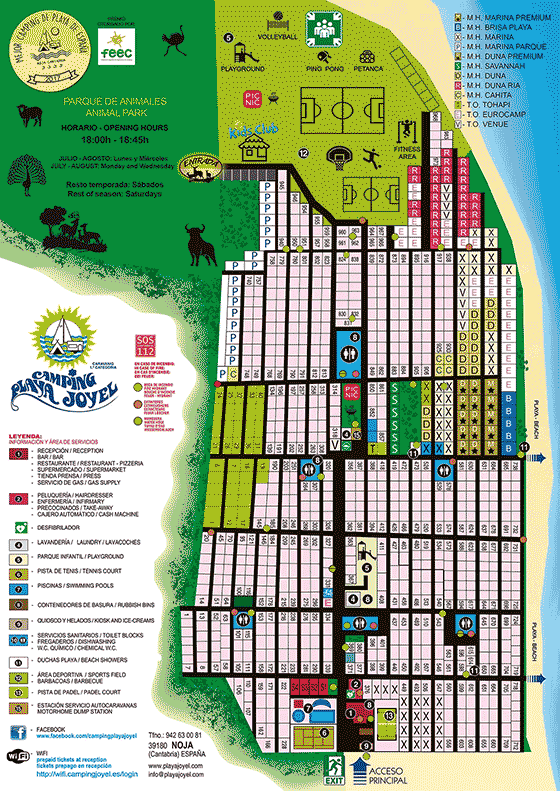 Plattegrond camping Playa Joyel - geplaatst door Huurtent.be