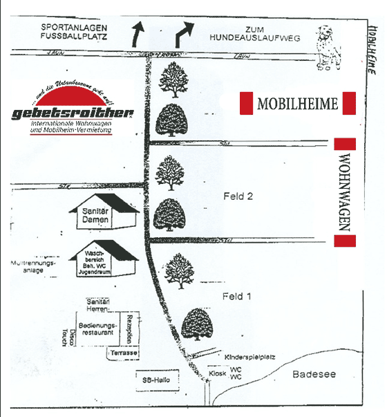 Plattegrond camping Poglitsch - geplaatst door Huurtent.be
