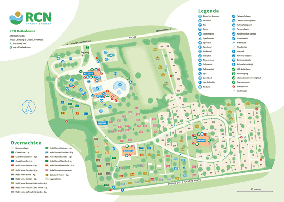 Plattegrond camping RCN Belledonne - geplaatst door Huurtent.be