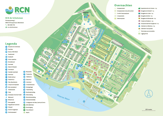 Plattegrond camping RCN de Schotsman - geplaatst door Huurtent.be