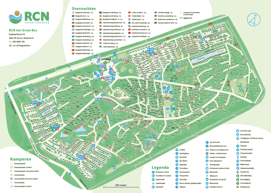 Plattegrond camping RCN het Grote Bos - geplaatst door Huurtent.be Plattegrond camping RCN het Grote Bos - geplaatst door Huurtent.be