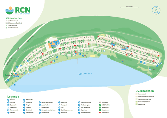 Plattegrond camping RCN Laacher See - geplaatst door Huurtent.be