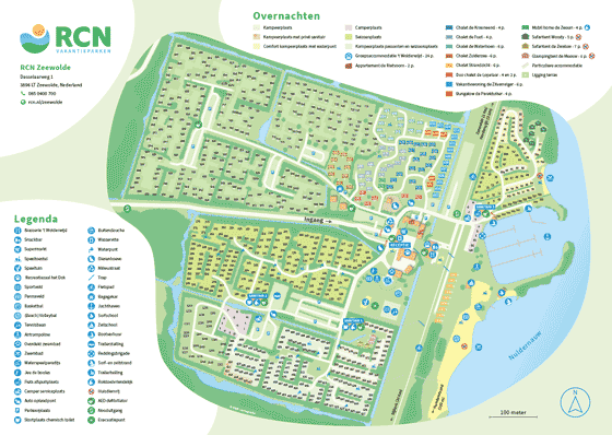 Plattegrond camping RCN Zeewolde - geplaatst door Huurtent.be