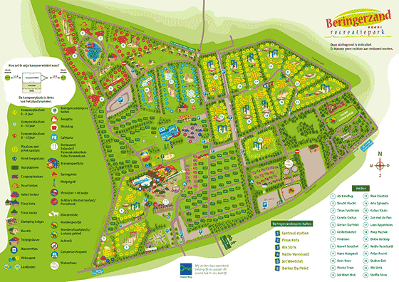Plattegrond Recreatiepark Beringerzand - geplaatst door Huurtent.be
