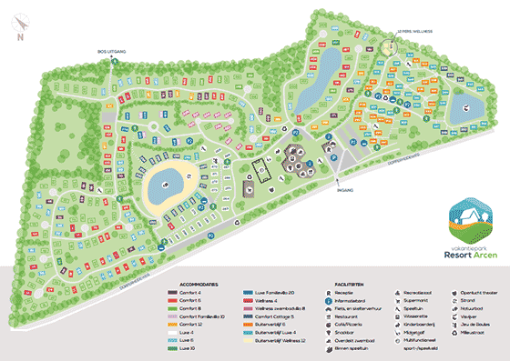 Plattegrond Resort Arcen - geplaatst door Huurtent.be