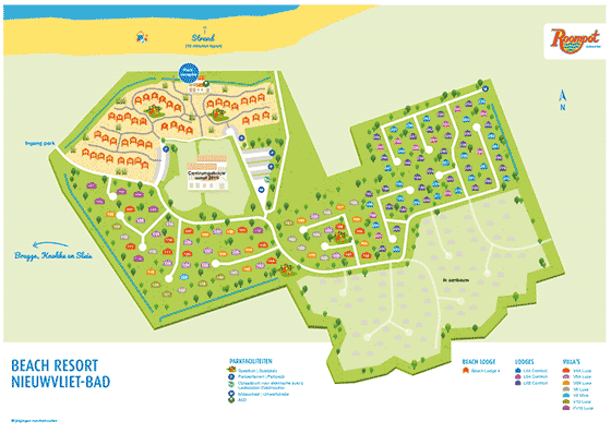 Plattegrond Roompot Beach Resort Nieuwvliet-Bad - geplaatst door Huurtent.be