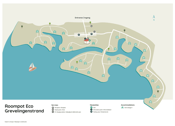 Plattegrond Roompot ECO Grevelingenstrand  - geplaatst door Huurtent.be