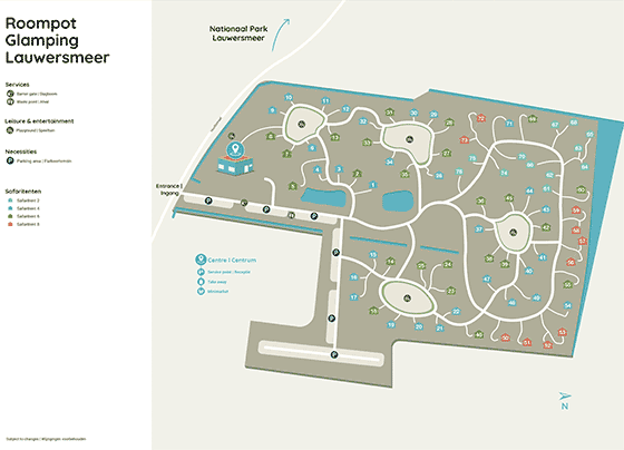 Plattegrond Roompot Glamping Lauwersmeer - geplaatst door Huurtent.be