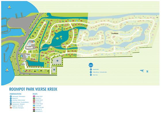 Plattegrond Roompot Park Veerse Kreek - geplaatst door Huurtent.be