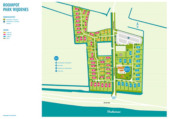 Plattegrond Roompot Park Wijdenes - geplaatst door Huurtent.be