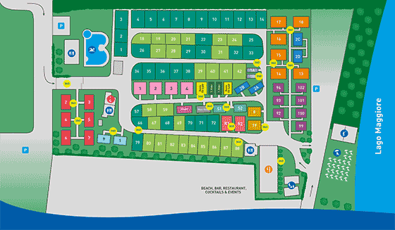 Plattegrond camping Rose - geplaatst door Huurtent.be