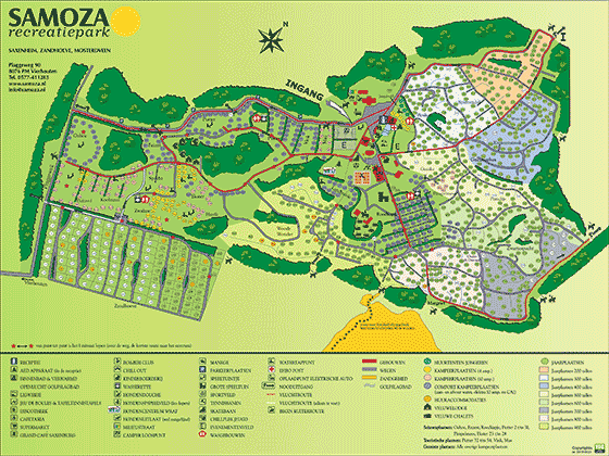 Plattegrond camping Samoza - geplaatst door Huurtent.be