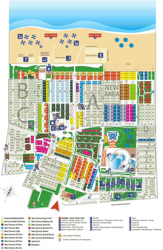 Plattegrond camping Sant'Angelo Village - geplaatst door Huurtent.be
