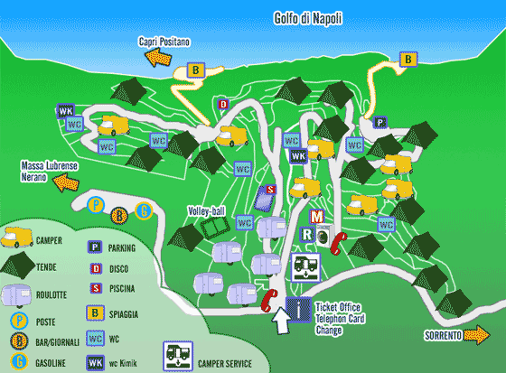 Plattegrond camping Santa Fortunata Village - geplaatst door Huurtent.be