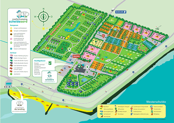 Plattegrond camping Scheldeoord - geplaatst door Huurtent.be