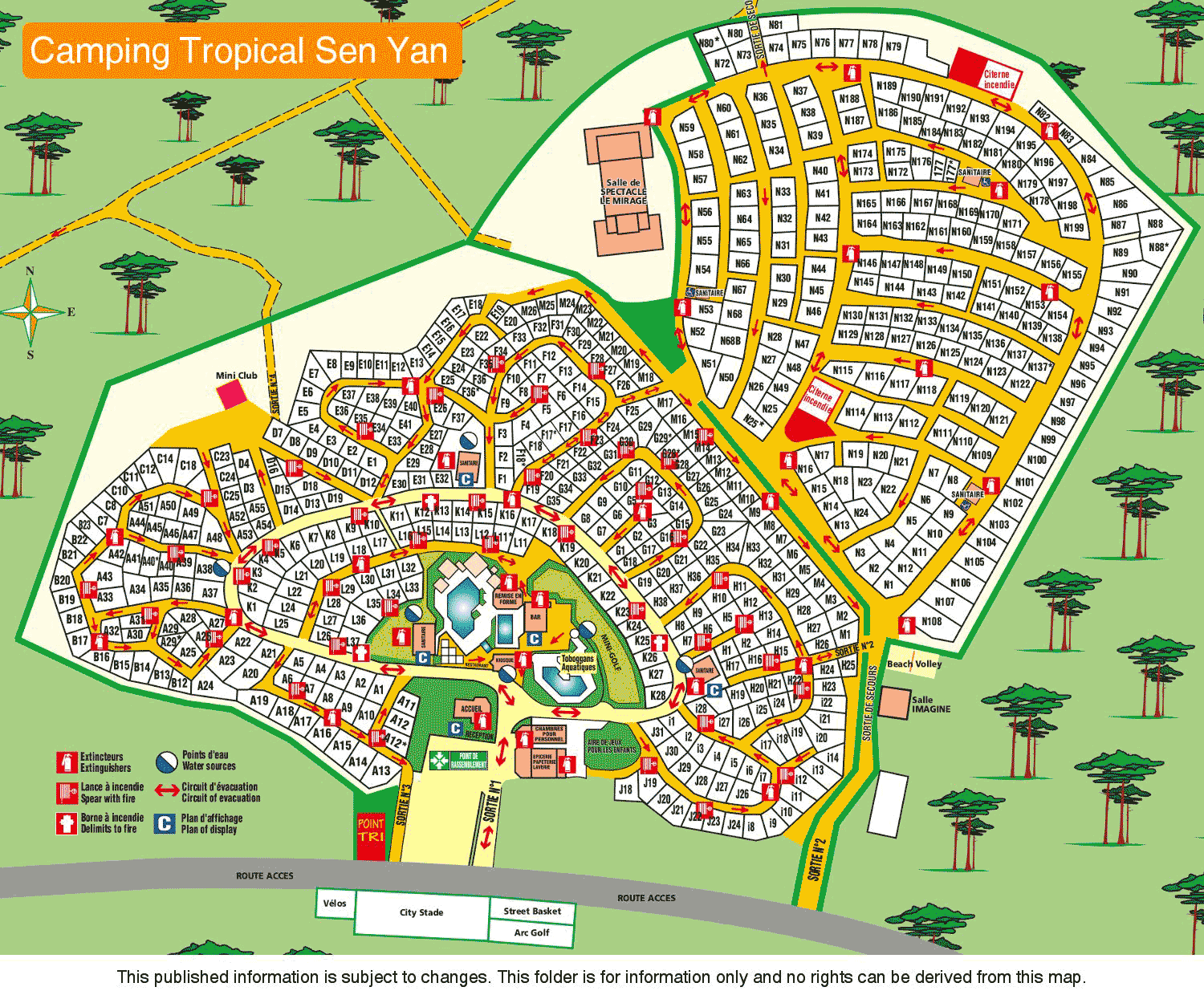 Plattegrond camping Sen Yan - geplaatst door Huurtent.be
