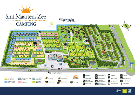 Plattegrond camping Sint Maartens Zee - geplaatst door Huurtent.be