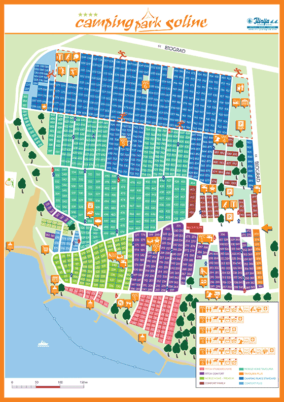 Plattegrond camping Soline - geplaatst door Huurtent.be