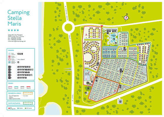 Plattegrond camping Stella Maris - geplaatst door Huurtent.be