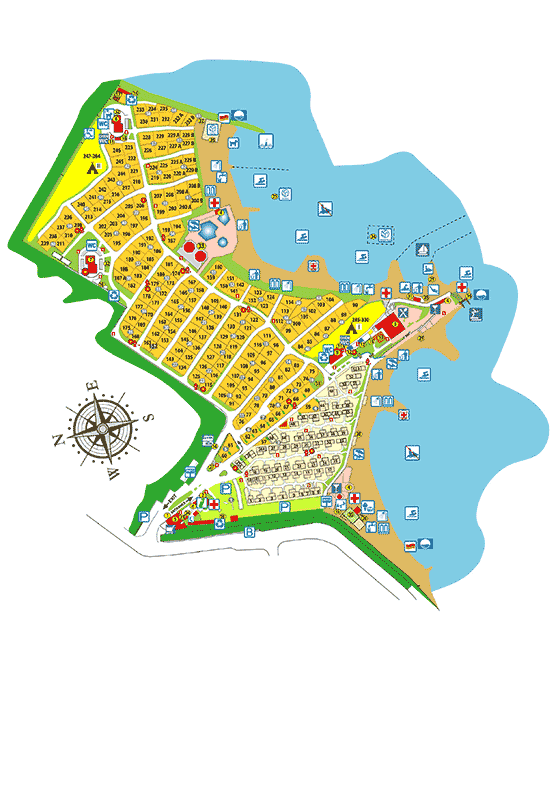 Plattegrond camping Stobrec Split - geplaatst door Huurtent.be