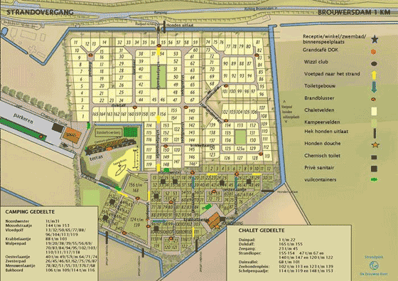 Plattegrond camping Strandpark de Zeeuwse Kust - geplaatst door Huurtent.be