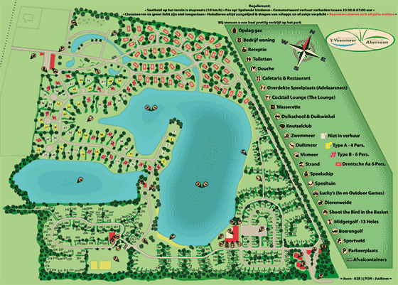 Plattegrond Summio Villapark Akenveen - geplaatst door Huurtent.be