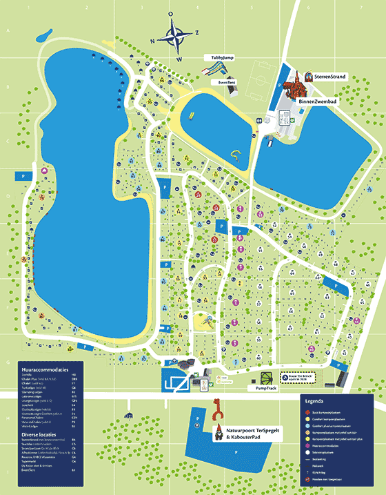 Plattegrond camping TerSpegelt - geplaatst door Huurtent.be