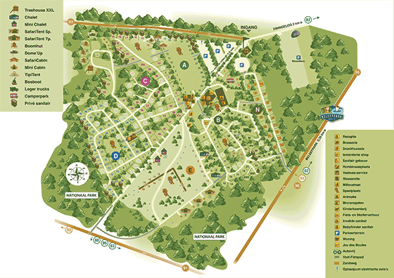 Plattegrond camping Torentjeshoek - geplaatst door Huurtent.be
