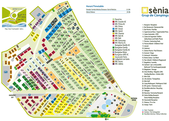 Plattegrond camping Tucan - geplaatst door Huurtent.be