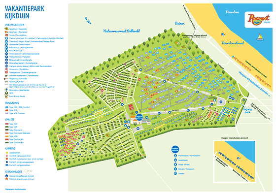 Plattegrond camping Vakantiepark Kijkduin - geplaatst door Huurtent.be
