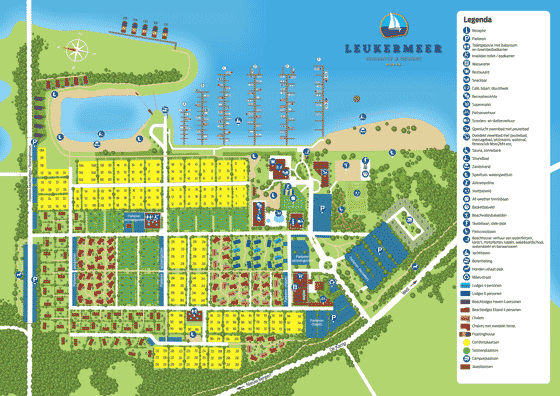 Plattegrond Vakantiepark Leukermeer - geplaatst door Huurtent.be