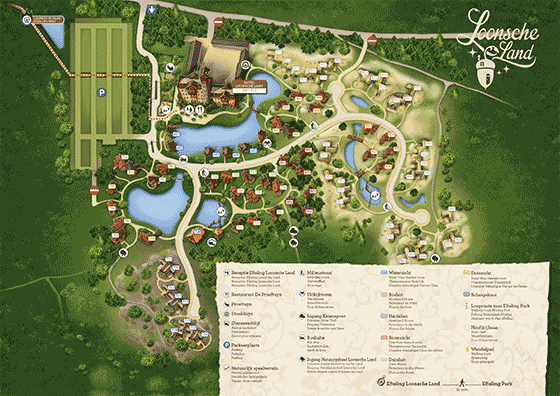 Plattegrond camping Vakantiepark Loonsche Land - geplaatst door Huurtent.be