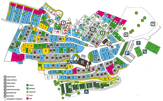 Plattegrond camping Val di Fiemme Easy Camping - geplaatst door Huurtent.be