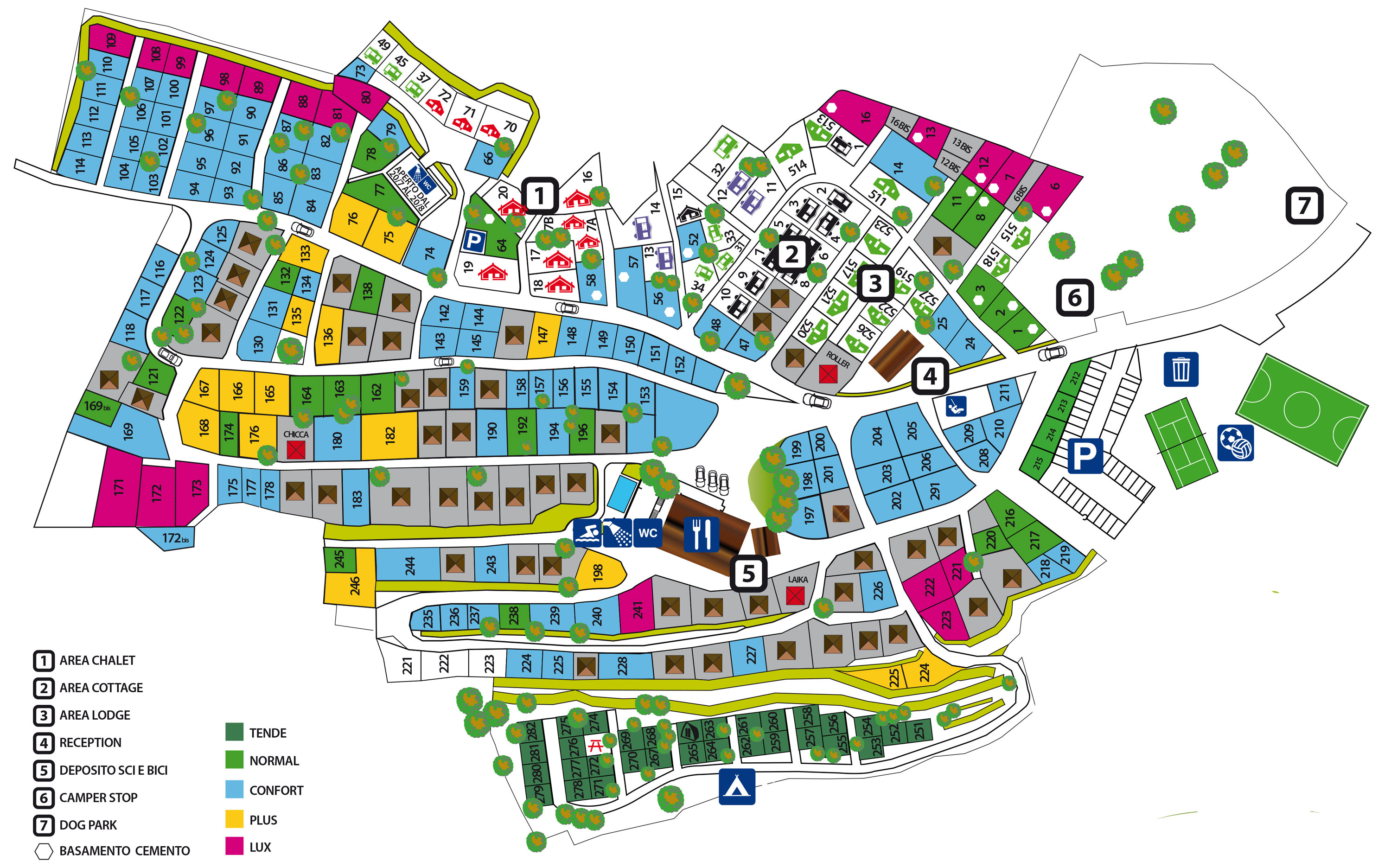 Plattegrond Val di Fiemme Easy Camping