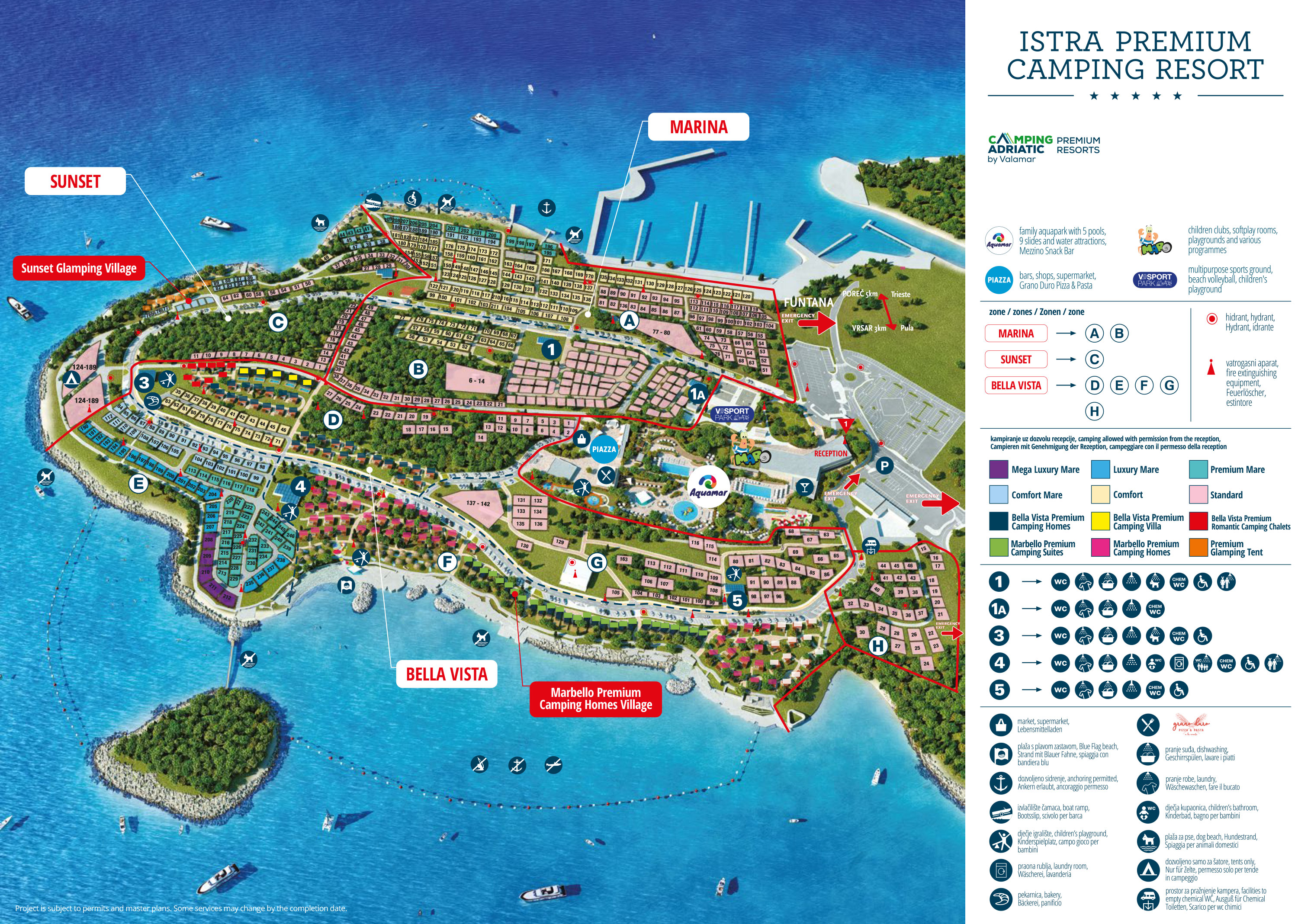 Plattegrond Valamar Camping Istra