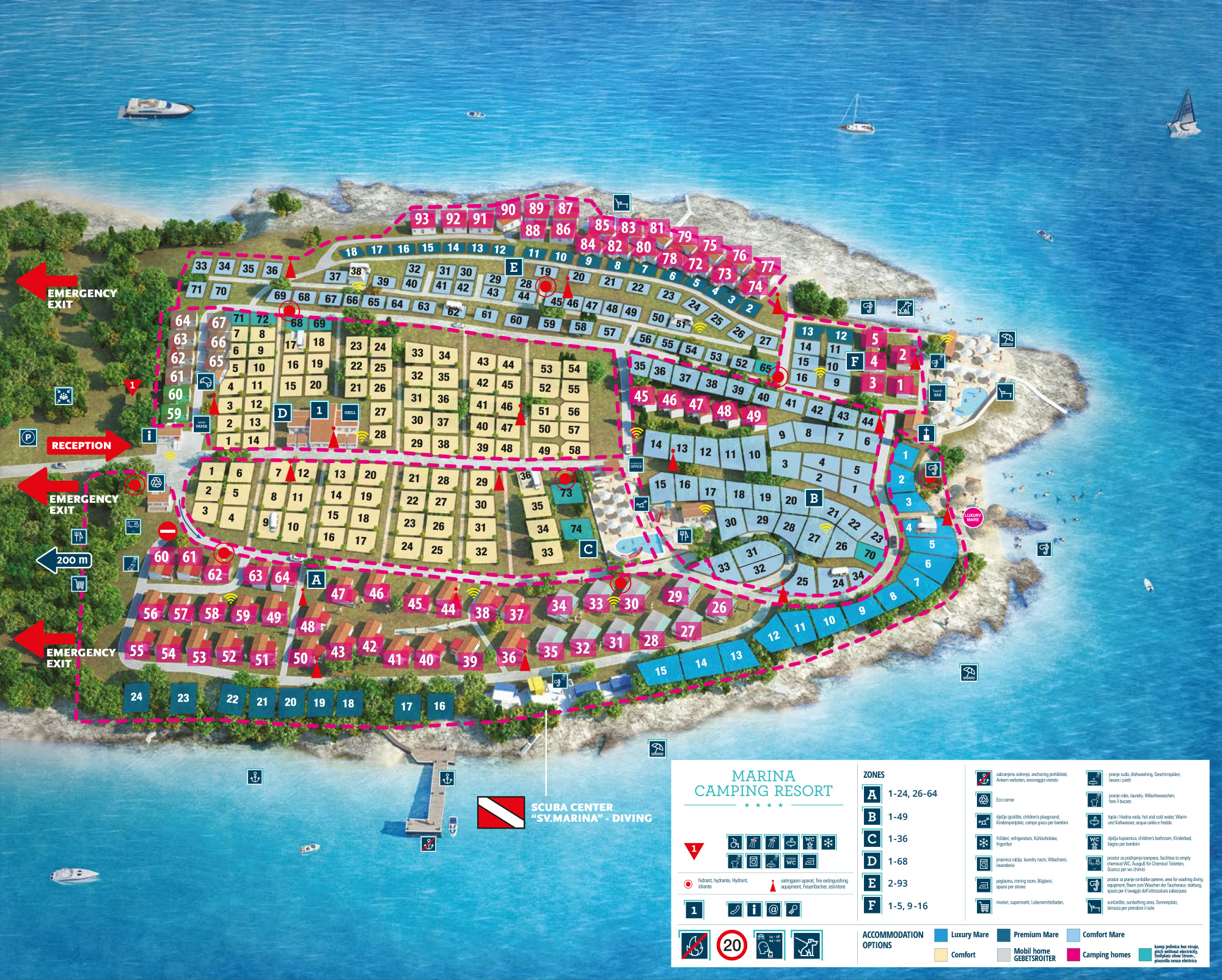 Plattegrond Valamar Camping Marina