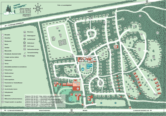 Plattegrond camping Veluwecamping De Pampel - geplaatst door Huurtent.be