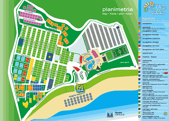 Plattegrond camping Village Baia Azzurra Club - geplaatst door Huurtent.be