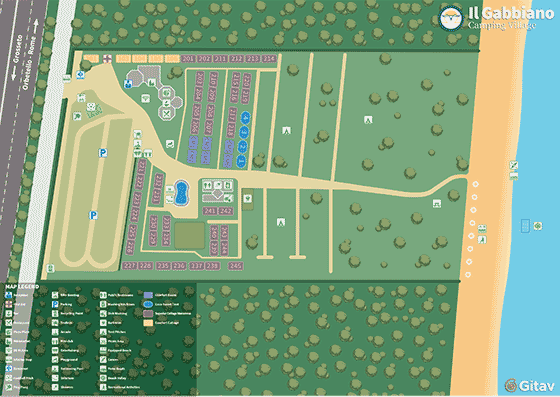 Plattegrond camping Village Il Gabbiano - geplaatst door Huurtent.be
