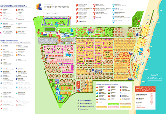 Plattegrond camping Villaggio San Francesco - geplaatst door Huurtent.be