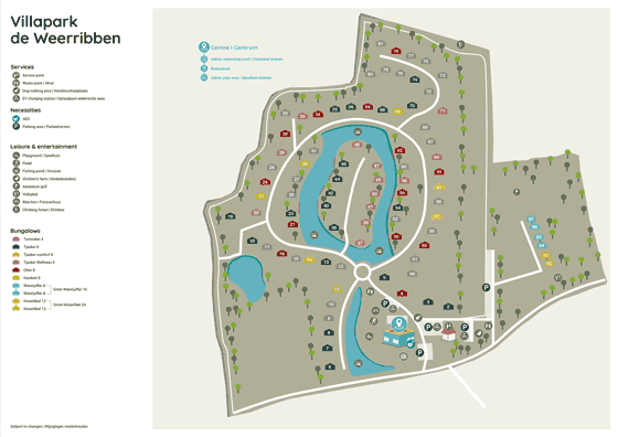Plattegrond Villapark de Weerribben - geplaatst door Huurtent.be