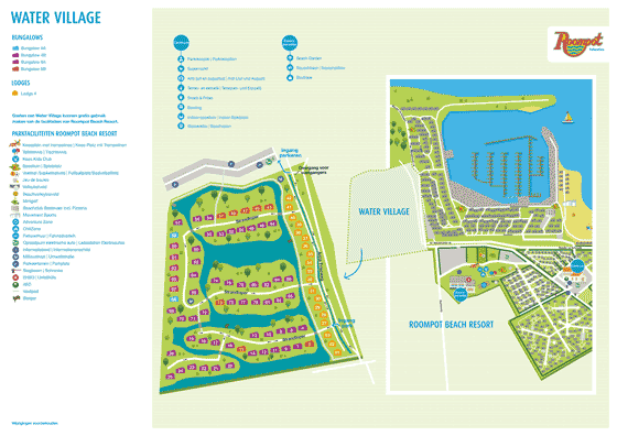 Plattegrond Water Village - geplaatst door Huurtent.be