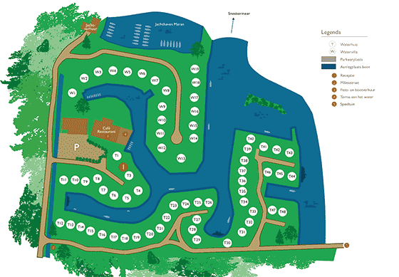 Plattegrond Waterpark Terkaple - geplaatst door Huurtent.be