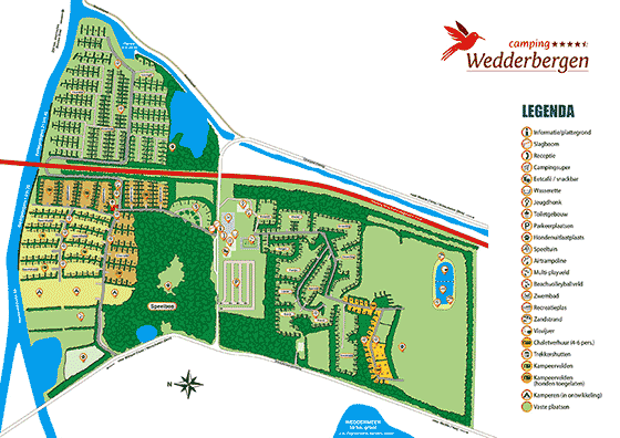 Plattegrond camping Wedderbergen - geplaatst door Huurtent.be