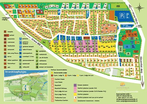 Plattegrond camping Zonneweelde - geplaatst door Huurtent.be
